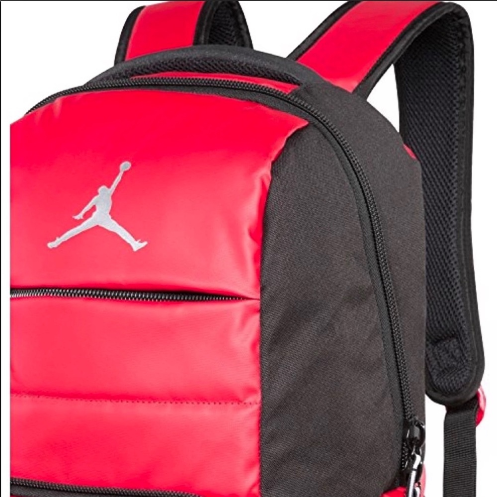>💟NIKE JORDAN ALL WORLD JUMPMAN LAPTOP SCHOOL GYM TRAVEL RED/BLACK BRAND NEW - Picture 3 of 15
